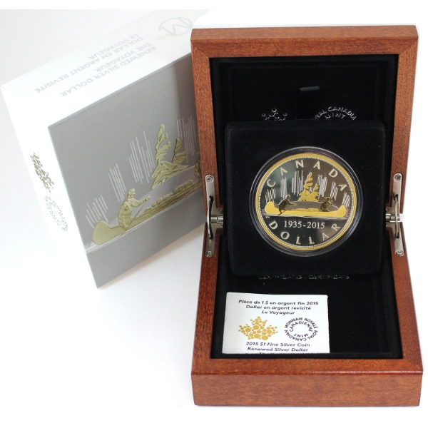 2015 $1 The Voyageur Renewed Silver Dollar Fine Silver (Tax Exempt)