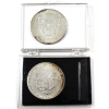 Image 2 : USA Silver 1986 & 1990 Silver Eagle Fine Silver Coins in Plastic Holders. 2pcs. (Tax Exempt)