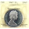 Image 1 : Silver $1 1967 ICCS SP67 Heavy Cameo