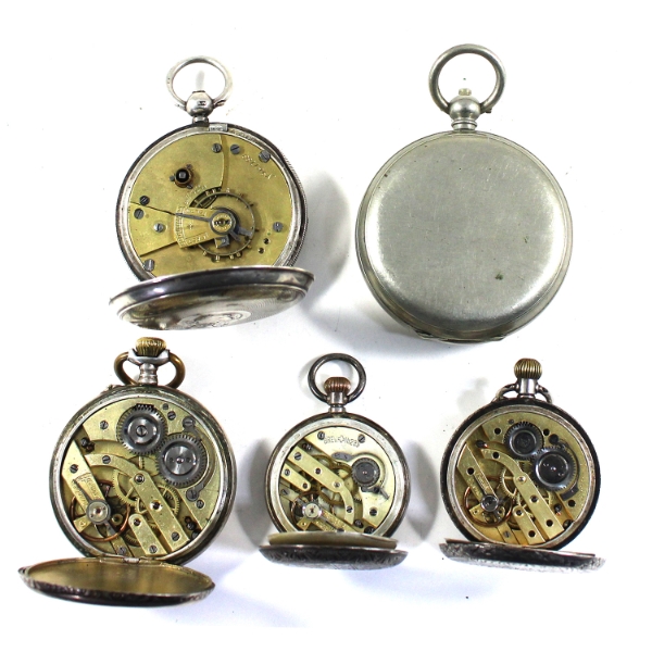 Five (5) Swiss & English Pocket Watches