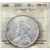 Image 1 : Silver $1 1935 ICCS MS62