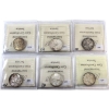 Image 2 : 25-cent 1939, 1940, 1941, 1942, 1943 & 1944 ICCS MS63. 6pcs