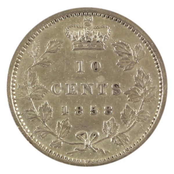 10-cent 1858 VF-EF