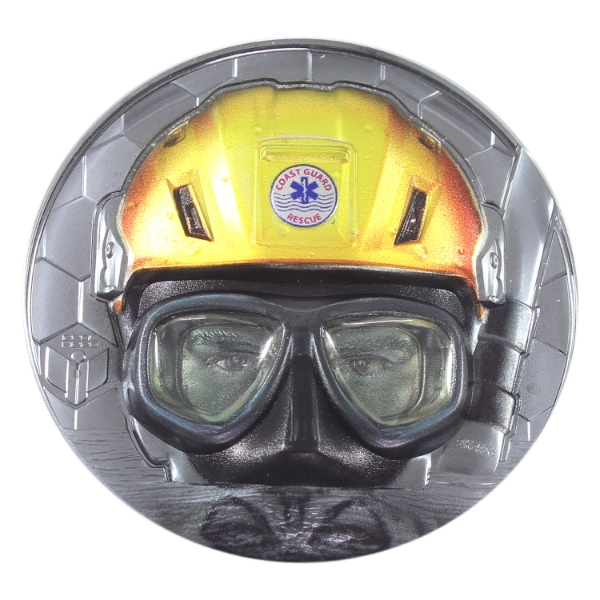 Cook Islands Silver 2023 $20 Real Heroes- Coast Guard 3oz .999 Fine Silver Ultra High Relief