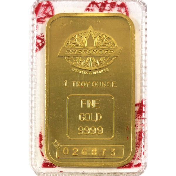 1oz Gold Engelhard Canada Vintage .9999 Gold Bar, SN: 026873 (Tax Exempt)