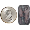 Image 2 : 2x 1oz Pair of Uniquely Toned Fine Silver Pieces - 2018 Silver Maple & The Metal Arts Co. Bar. 2pcs