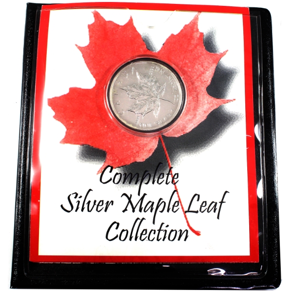 2002 $5 Silver Maple Leaf in First Commemorative Mint Holder (Tax Exempt)