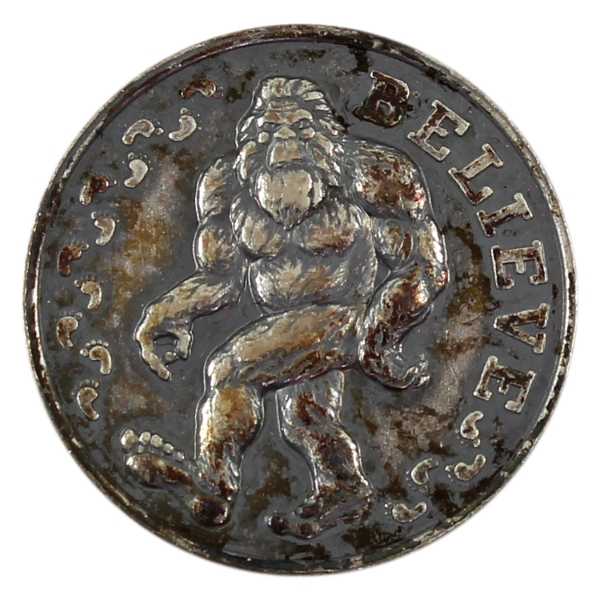 1/2oz MPM Bigfoot Believe .999 Fine Silver Magnet Round w/ Orange Toning (Tax Exempt)