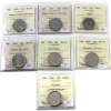25-cent 2008-2010 ICCS MS65. 7pcs. 
