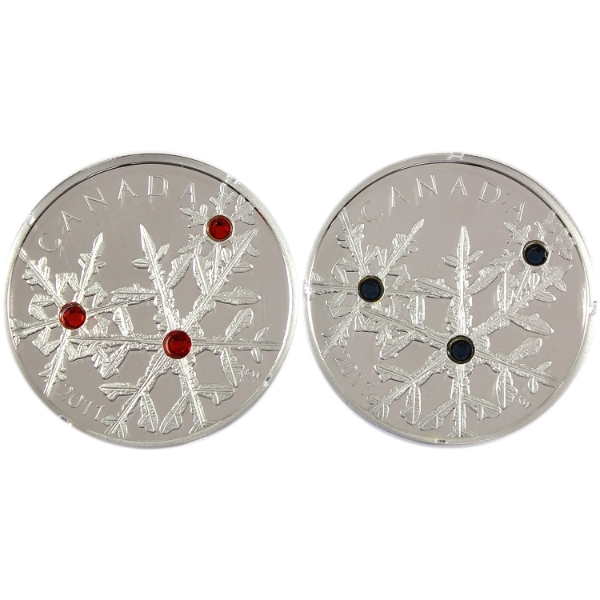 2011 $20 Montana & Hyacinth Small Crystal Snowflake 1oz .9999 Fine Silver w/ Swarovski Elements