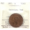 Image 1 : Prince Edward Island 1-cent 1871 Coinage ICCS MS65 Red