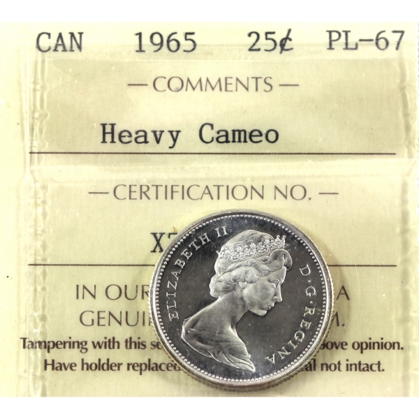 25-cent 1965 ICCS PL67 HC