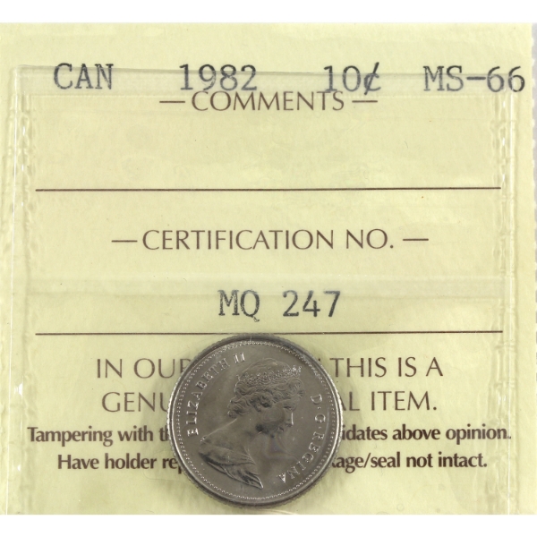 10-cent 1982 ICCS MS66