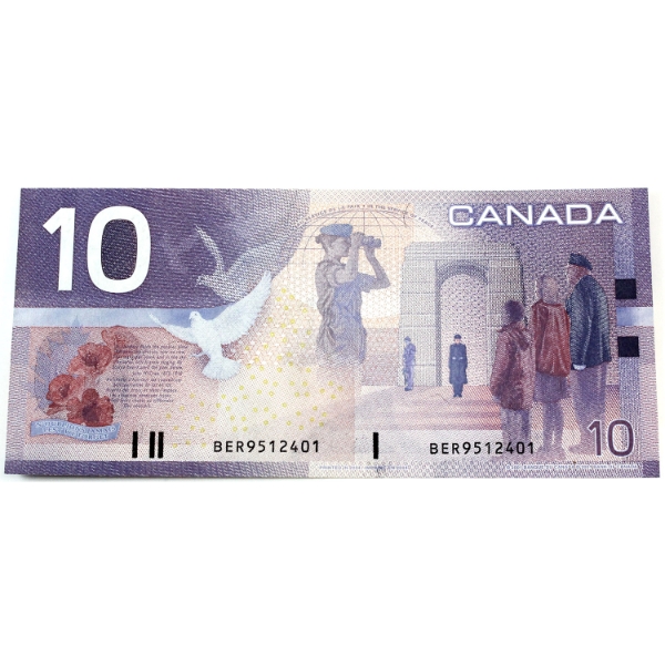 BC-63c 2001 $10 AU or Better Jenkins-Dodge Short Run Printed in 2004 SN: BER9512401