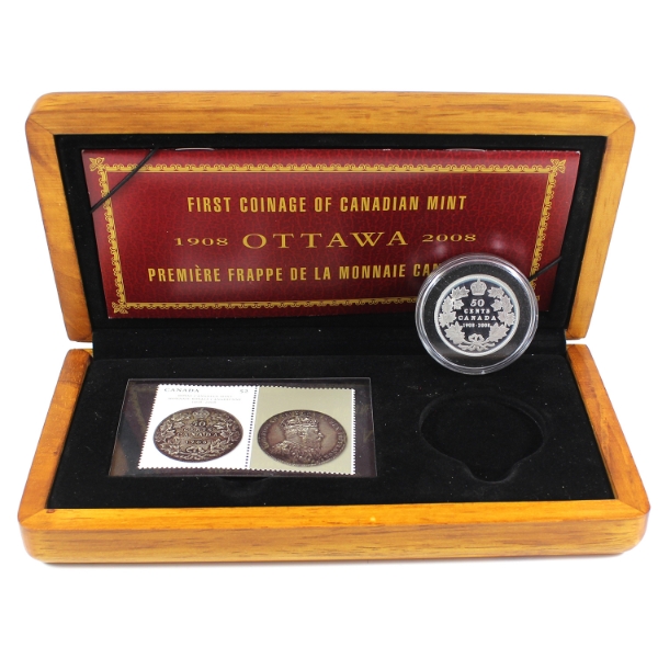 2008 Royal Canadian Mint 100th Anniversary Coin and Stamp Set