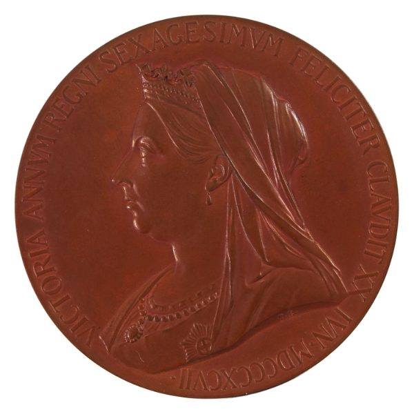 Great Britain 1897 Queen Victoria Diamond Jubilee Large Medal (Eimer-#1817a) 74.17g-Bronze, 55.1mm