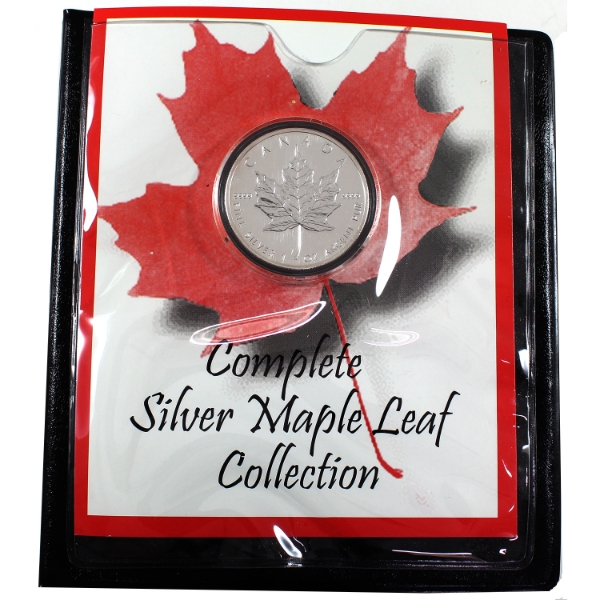 2001 $5 Silver Maple Leaf in First Commemorative Mint Holder (Tax Exempt)