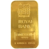 Image 1 : 1oz Gold Johnson Matthey-Royal Bank (RBC) .9999 Fine Gold Bar, SN: 016796 *Scarce!* (Tax Exempt)