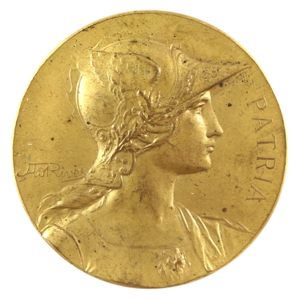 France N.D. Patria Shooting Contest Medal by A. Rivet 56.86-Bronze, 49mm