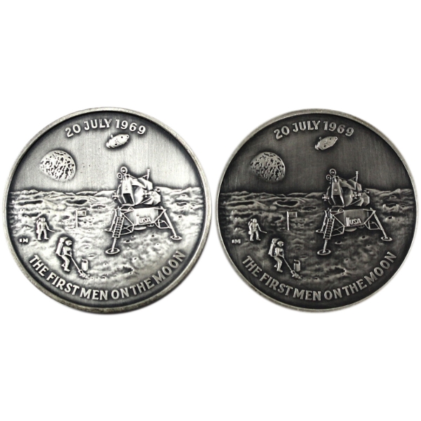 1969 Apollo 11 The First Men on the Moon Commemorative Pure Silver Medals (Tax Exempt)