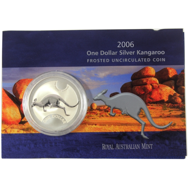 Australia Silver 2006 $1 Kangaroo 1oz .999 Fine Silver (Tax Exempt)