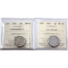 Image 1 : 5-cent 1951 Low Relief & Commemorative ICCS MS65. 2pcs.