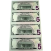 Image 2 : 2006 USA $5 Uncut Sheet of 4 Notes in Informative Paper Holder 