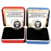 Image 1 : Great Britain 1984 £1 Sterling Silver Proof Coins - Regular & Piedfort Versions. 2pcs