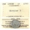Image 1 : 5-cent 1880H Obverse 3 ICCS EF40 