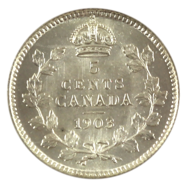 5-cent 1903 Choice Brilliant UNC