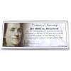 Image 2 : 1oz GovMint.com $100 USA Banknote .999 Silver Proof (Tax Exempt)