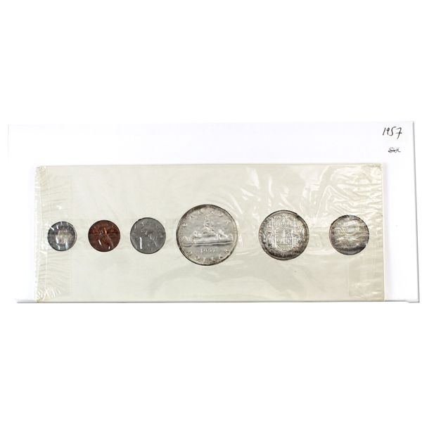 1957 6-Piece Proof-Like Set in Original Cardboard and Cellophane