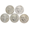 Image 2 : 5x 1oz Engelhard 1984-1985 "The American Prospector" .999+ Silver Rounds. 5pcs. (Tax Exempt)