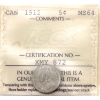 Image 1 : 5-cent 1912 ICCS MS64