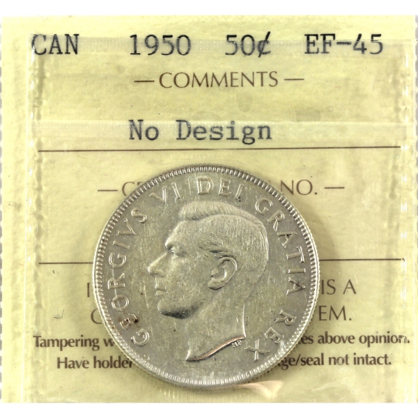 50-cent 1950 No Design ICCS EF45