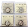Image 1 : 25-cent 1945, 1946, 1947 & 1949 ICCS MS63. 4pcs