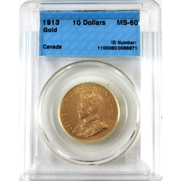 1913 Gold $10 CCCS MS60