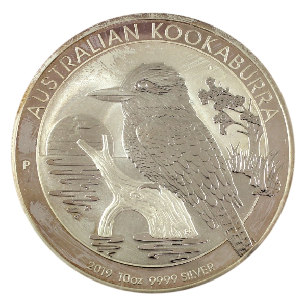 10oz Australia 2019 $10 Kookaburra .9999 Fine Silver Coin (Tax Exempt)
