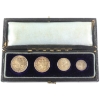 Image 1 : Great Britain Maundy Set 1899 Queen Victoria 4pc Sterling Silver in Original Case