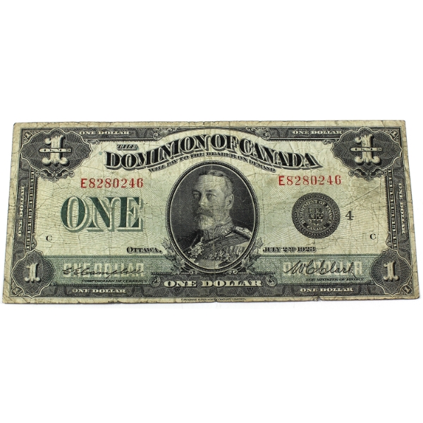 DC-25o 1923 $1 Campbell-Clark SN: E8280246 ppC