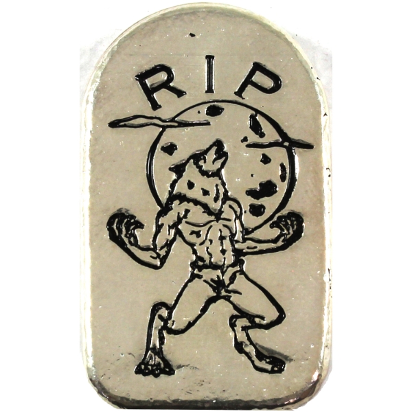 2oz Monarch Precious Metals Werewolf Tombstone .999 Fine Silver Art Bar (Tax Exempt)