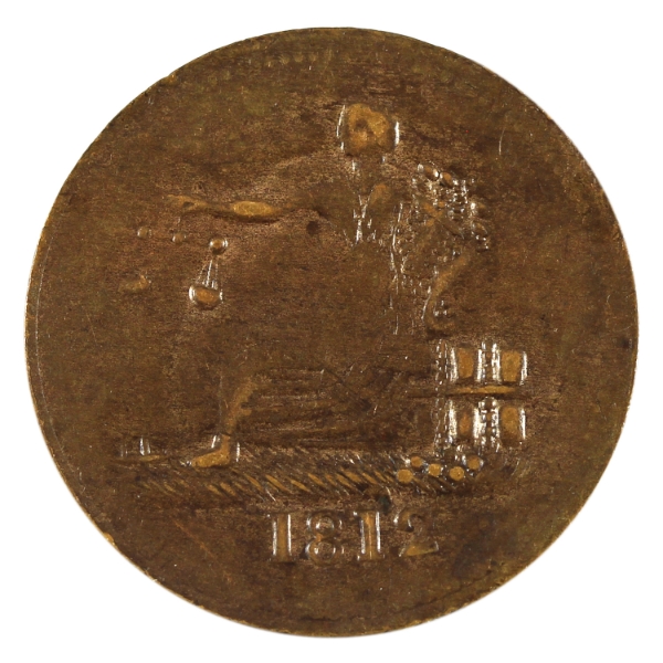 BR-960, CH-LC-48-1 1812 Tiffin Token AU-UNC