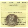 Image 1 : 25-cent 1919 ICCS MS65