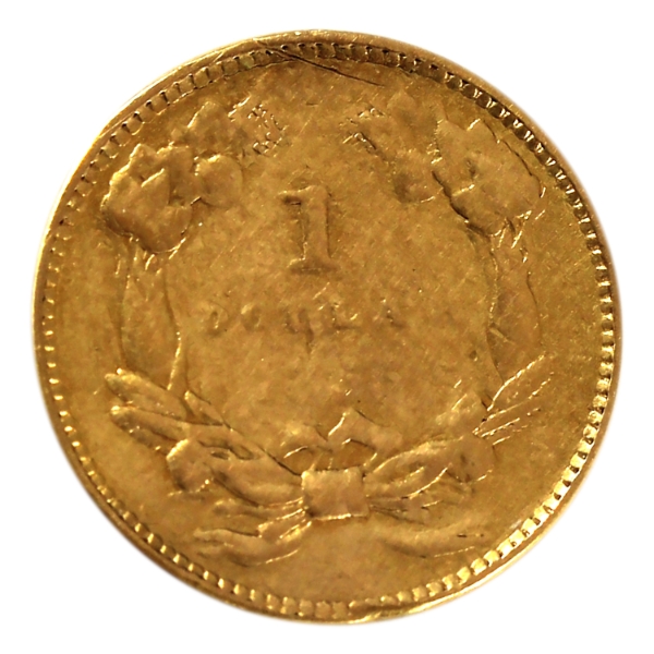 USA Gold Dollar 1855 VF (impaired)