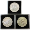Image 1 : 3x 1/2oz $10 O Canada 2013 Niagara Falls, 2014 Polar Bear & 2015 Maple Leaf Fine Silver Coins. 3pcs.