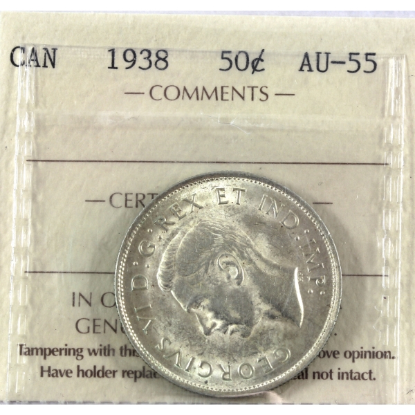 50-cent 1938 ICCS AU55