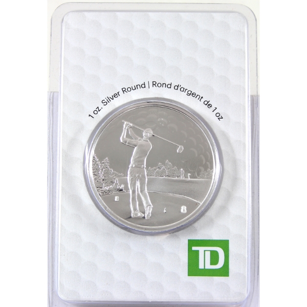 1oz TD Bank Golf .9999 Fine Silver Round, Still Sealed! (Tax Exempt)