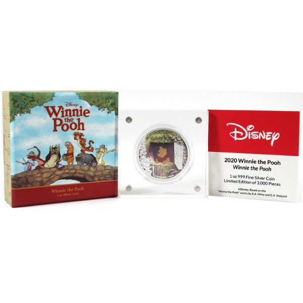 Niue Silver 2020 $2 Winnie the Pooh 1oz .999 Fine Silver Coin (Tax Exempt)