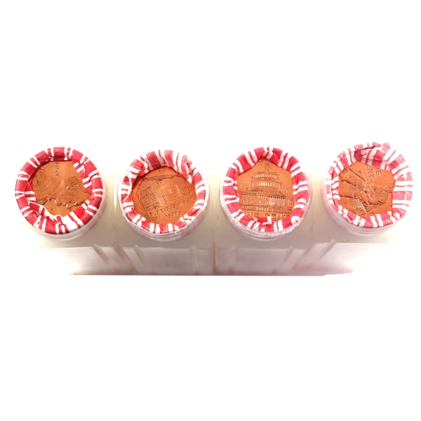 4x USA 2009 Lincoln Penny Rolls of 50pcs Varieties. 4 Rolls.