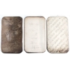 Image 2 : 3x 1oz .999 Fine Silver Bars - 2x Johnson Matthey with Blank Back & Vintage Engelhard. 3pcs